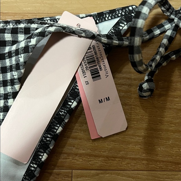 Victoria's Secret Black and White Gingham Bikini Bottom - Picture 2 of 5